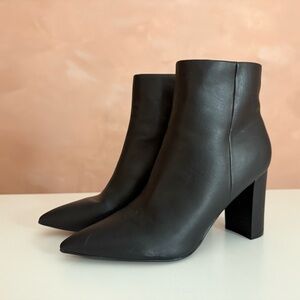 Marc Fisher Women’s Granita Heeled Black Pointy Ankle Booties